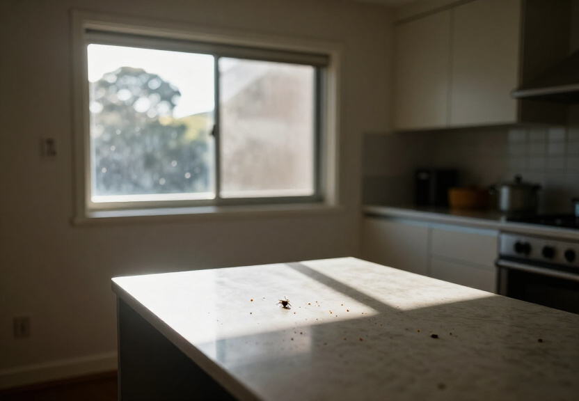 Ants swarming a Newington backyard before treatment